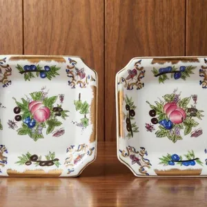 Herend Rothschild Bird Square Bowls