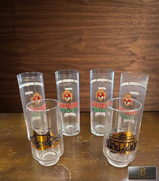 6 Giesler Kölsch Glasses Collectors Edition