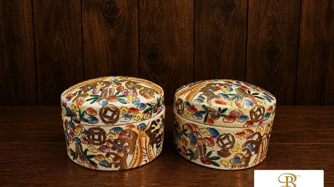 Hand-Painted Porcelain Lidded Boxes