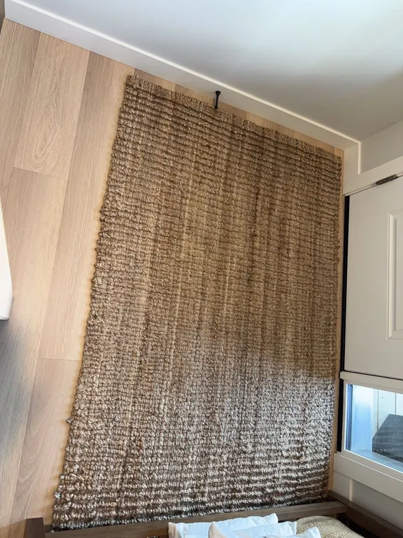 Handwoven Natural Fibre Jute Area Rug 135 cm x 90 cm