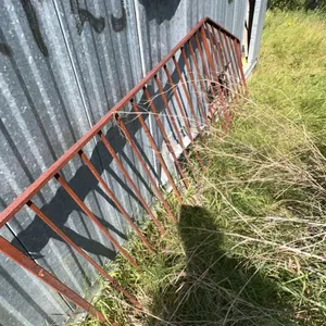 Metal Fence Section with Vertical Bars