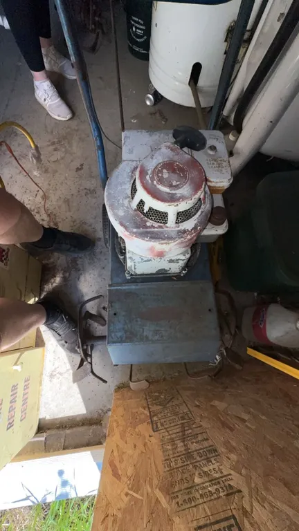 Vintage Gas-Powered Rototiller With Briggs & Stratton Engine