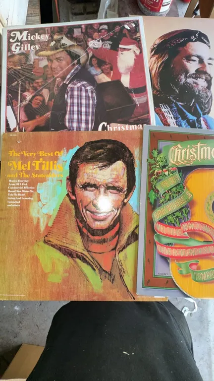Country and Christmas Vinyl Records Lot, Including Willie Nelson