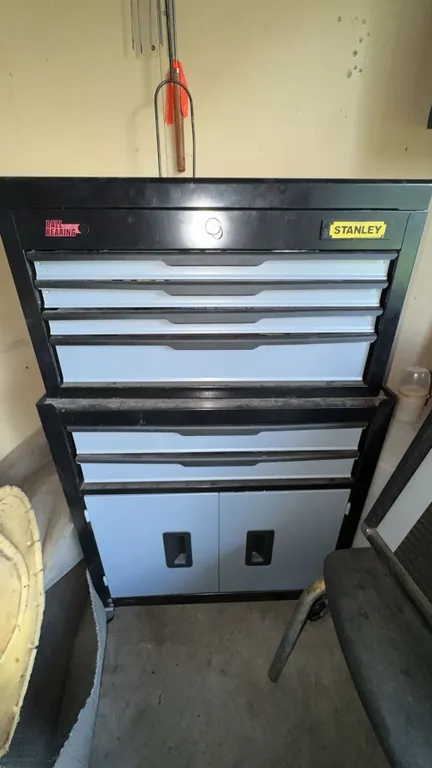 Stanley Tool Chest with Assorted Hand Tools and Socket Set