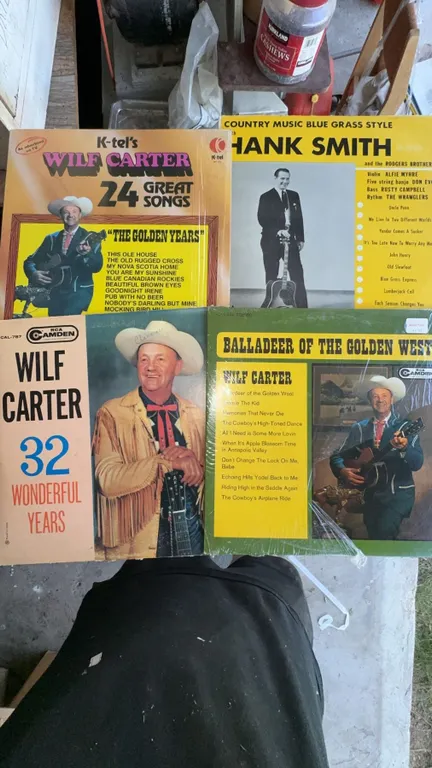 Wilf Carter and Hank Smith Country Music LP Records Lot