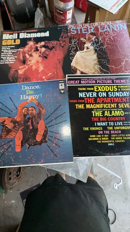 Four Vinyl LP Records Including Neil Diamond and Ester Binyamin