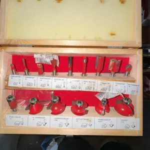 14-Piece Router Bit Set with Wooden Case