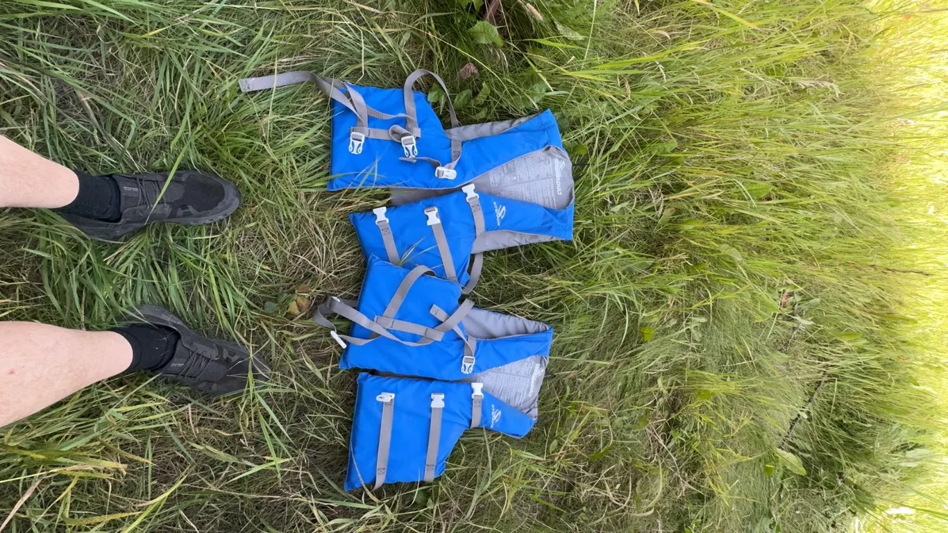 3 Stearns Adult Blue Life Jackets