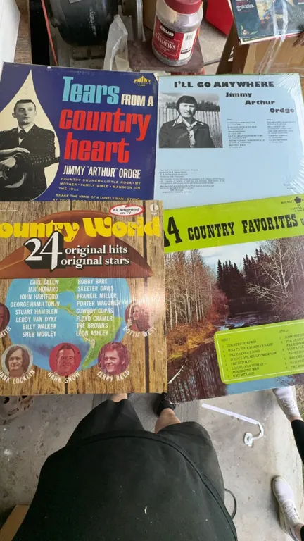 4 Country Vinyl Records Including Jimmy Arthur Ordge
