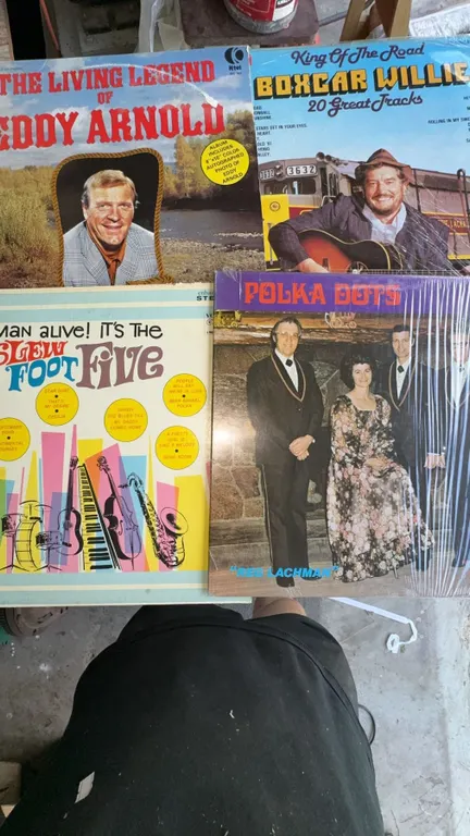 5 Classic Country and Polka Vinyl Records