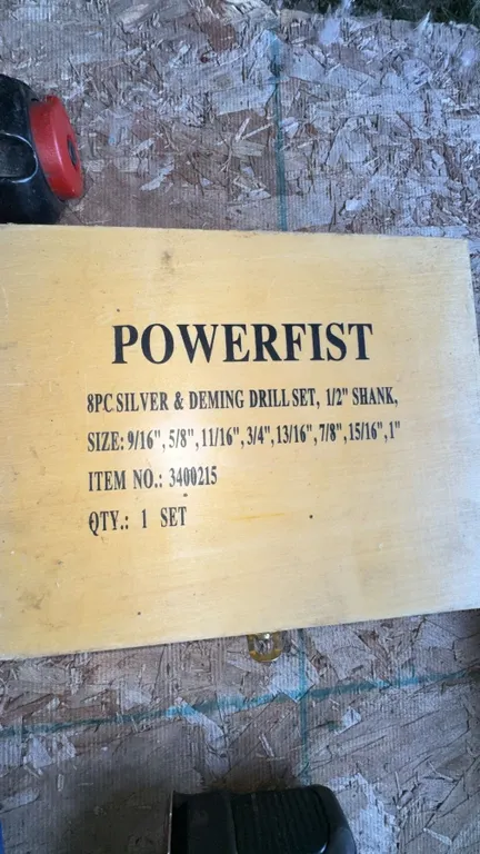 Powerfist 8-Piece Silver & Deming Drill Set, 1/2" Shank
