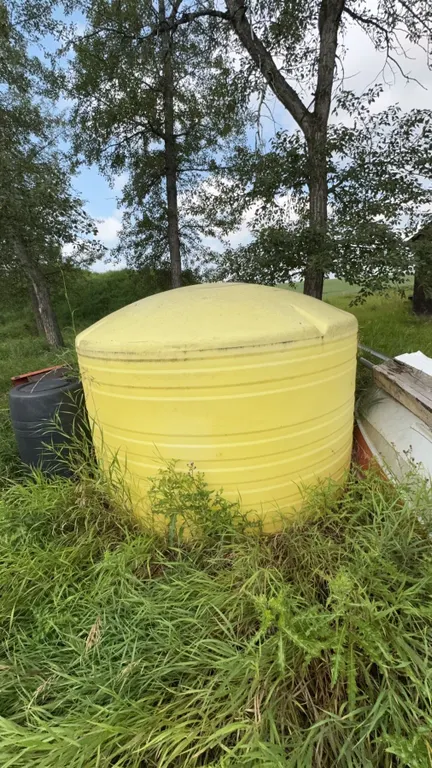 Yellow Polyethylene Water Storage Tank, 1000 Gallon Capacity
