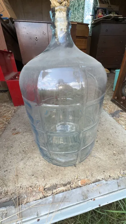 Large Clear Glass Carboy Jug 21 Inches Tall