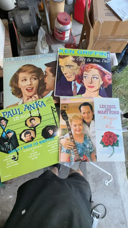 4 Vinyl Records: Connie, Griffin, Anka, Paul & Ford