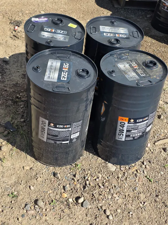 (4) Steel Oil Barrels - 52L - Empty