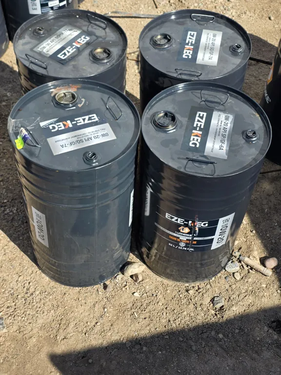 (4) Steel Oil Barrels - 52L - Empty