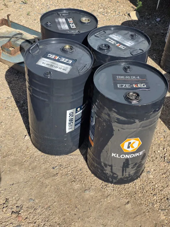 (4) Steel Oil Barrels - 52L - Empty