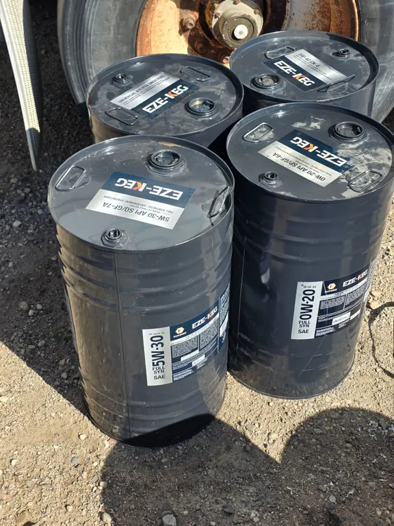 (4) Steel Oil Barrels - 52L - Empty