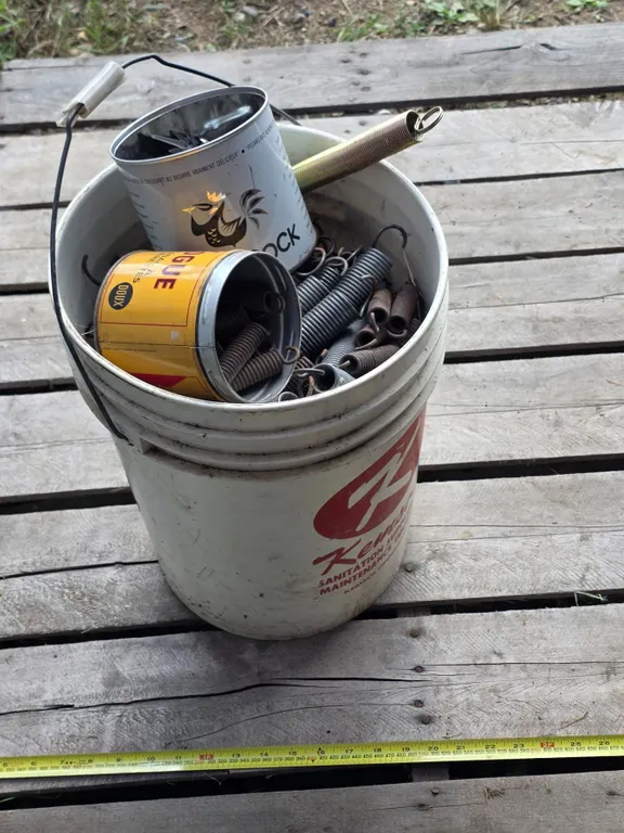 Bucket of Trampoline Springs