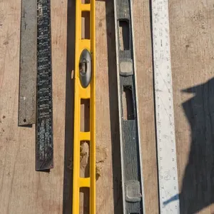 t square, two framind square, and 2 48" levels