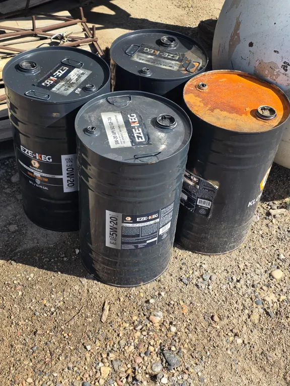 (4) Steel Oil Barrels - 52L - Empty