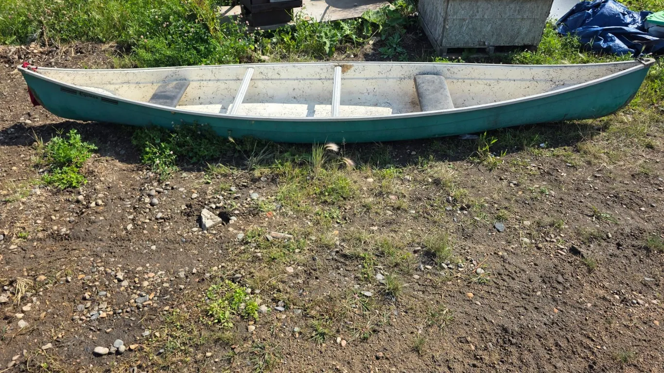 Green canoe- 15.5ft length by 40"W