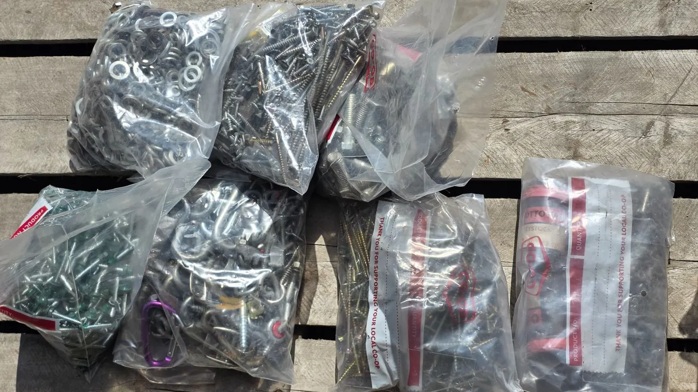 Lot of Misc. Hardware inc. Screws, Washers, Bolts, etc.