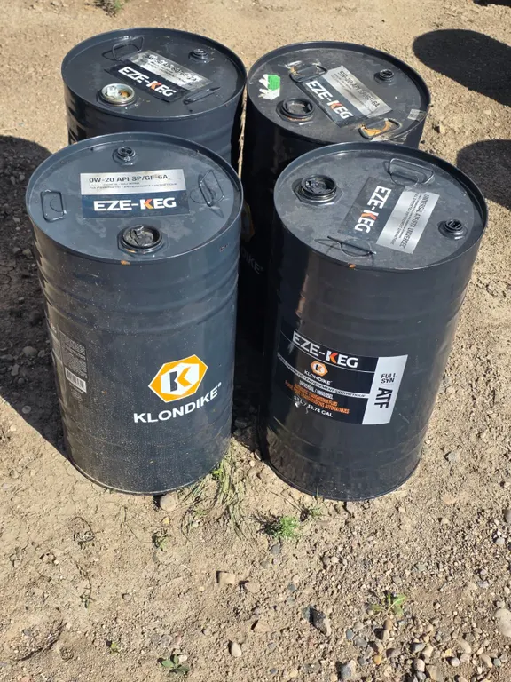 (4) Steel Oil Barrels - 52L - Empty