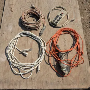 Worklight, surge protector, extension cords