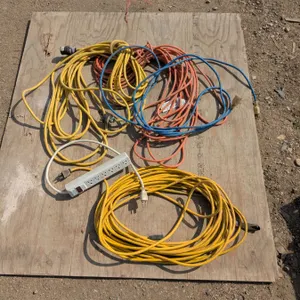 4 extension cords, with power bar