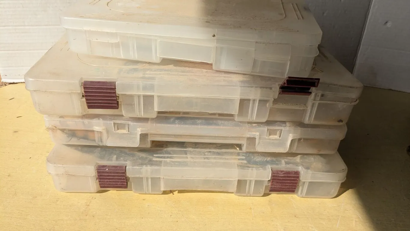 Fishing lures and trays,
