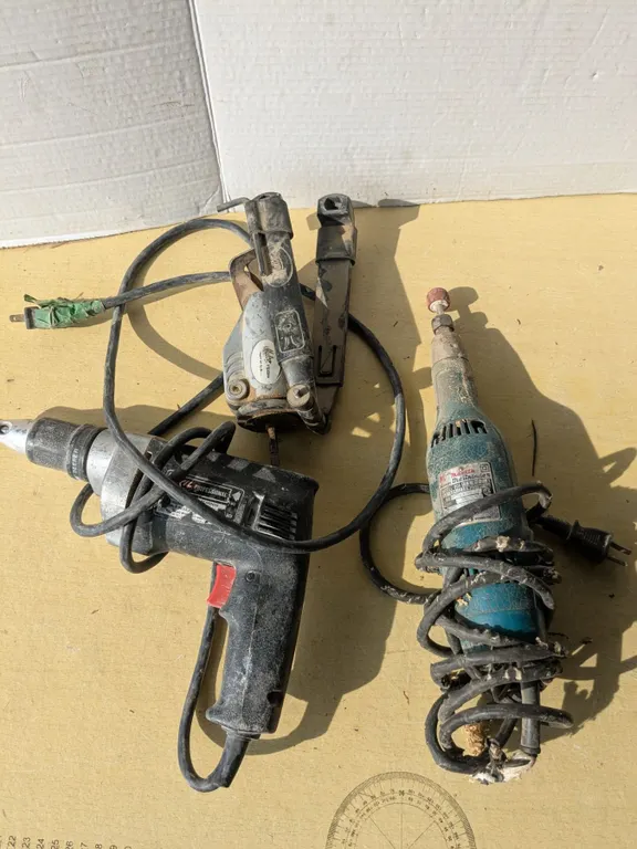 Vintage makita die grinder, drill attachment, etc