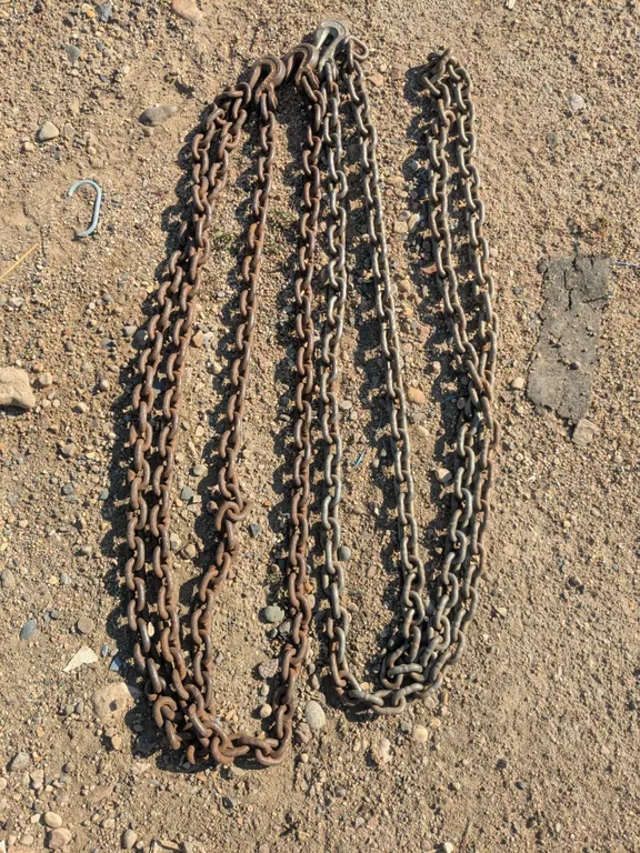 2- 3/8" logging chains, 16' long
