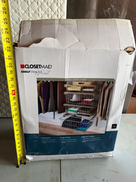 ClosetMaid ShelfTrack 4-Drawer Kit.