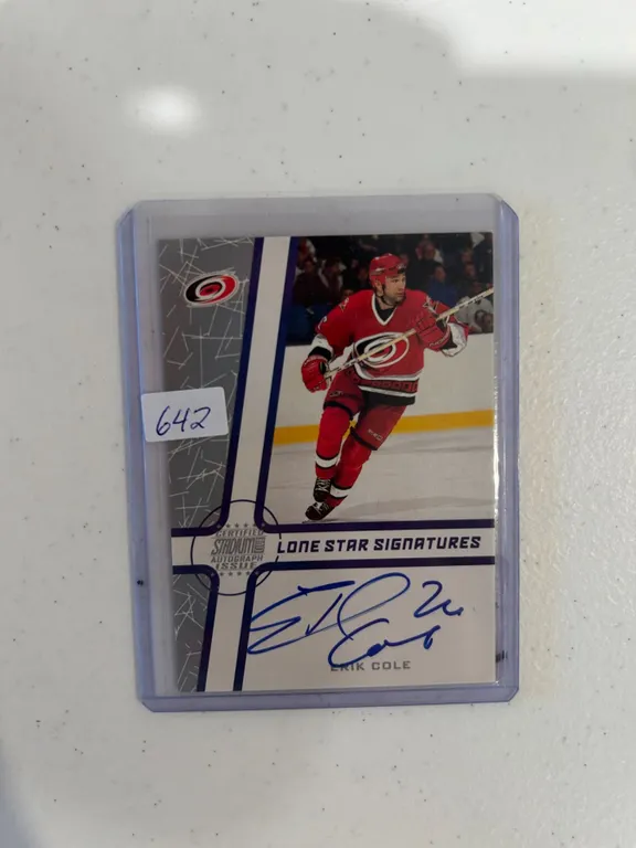 Eric Cole - Autographed Hockey Card