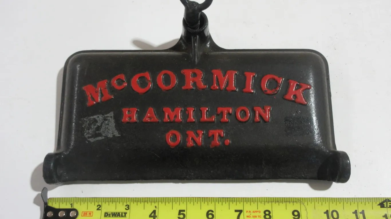 “McCormick Hamilton Ont.” Cast Iron Toolbox Lid