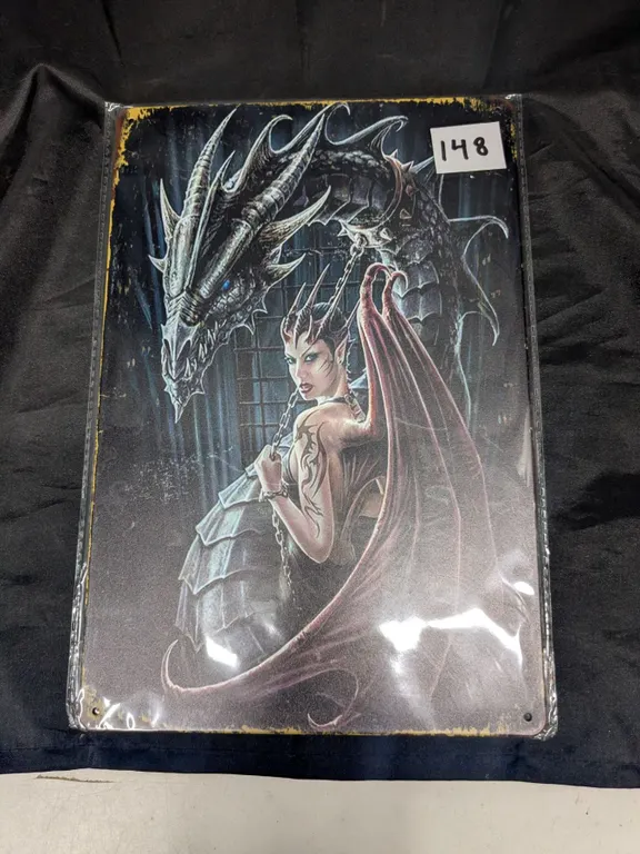 Metal sign, 12x8", Dragon