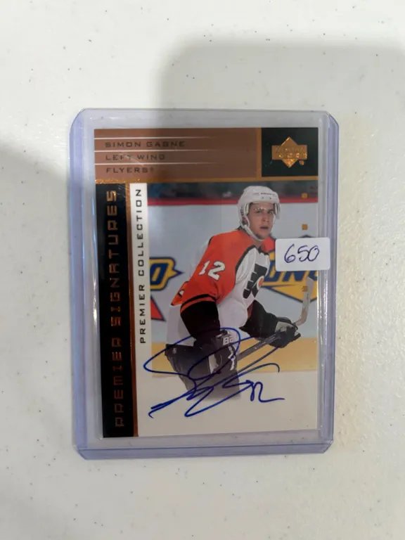 Simon Gagney - Autographed Hockey Card