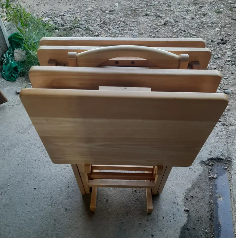 Wooden Tray Set