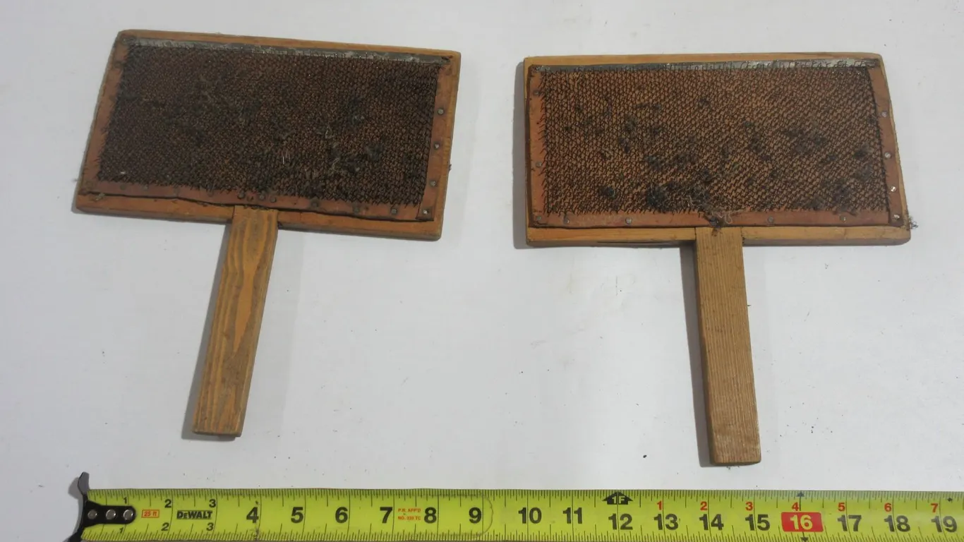 (2) Antique Wooden Hand Carders