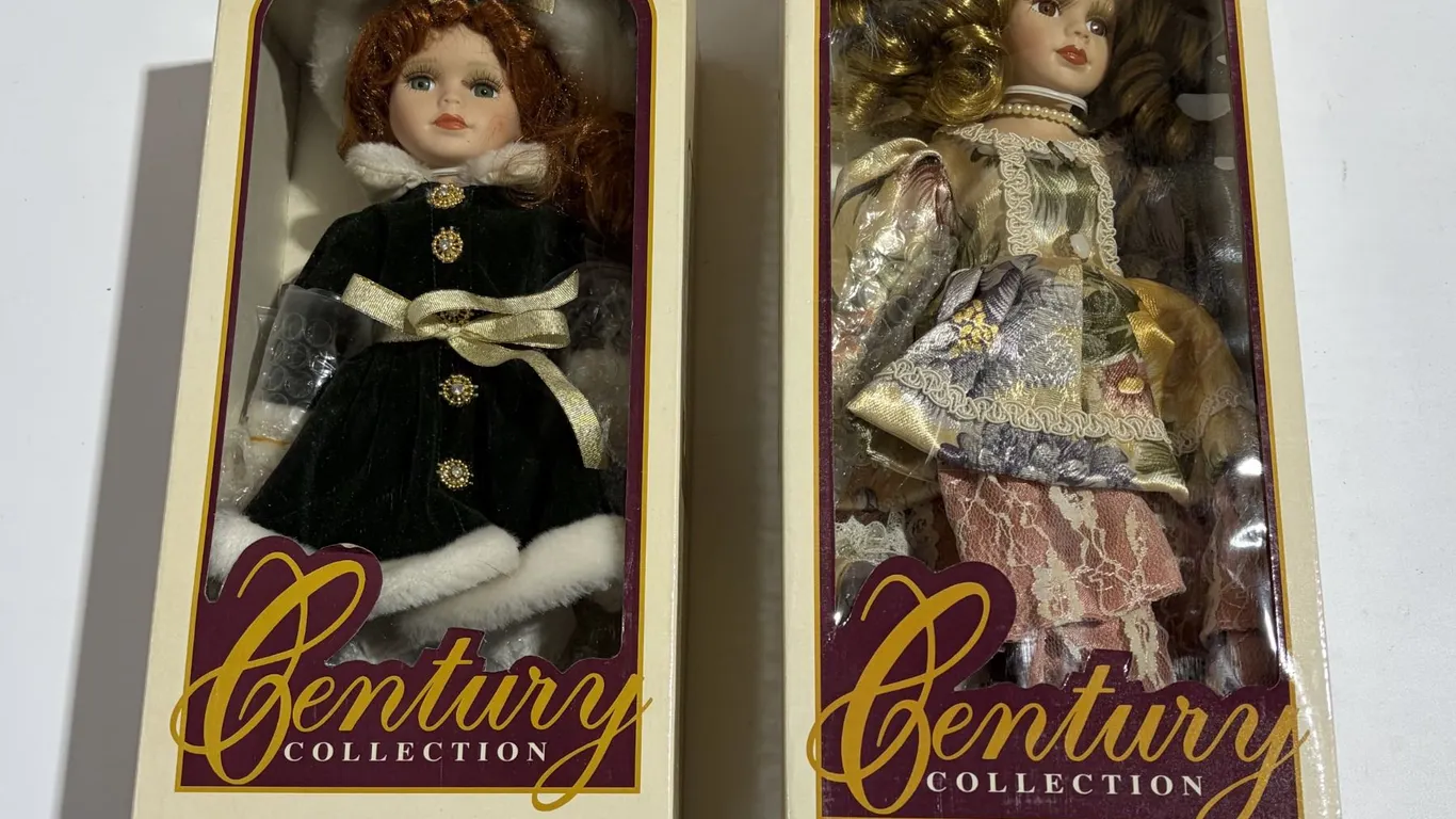 (2) Century Collection Genuine Porcelain Dolls in Original Box