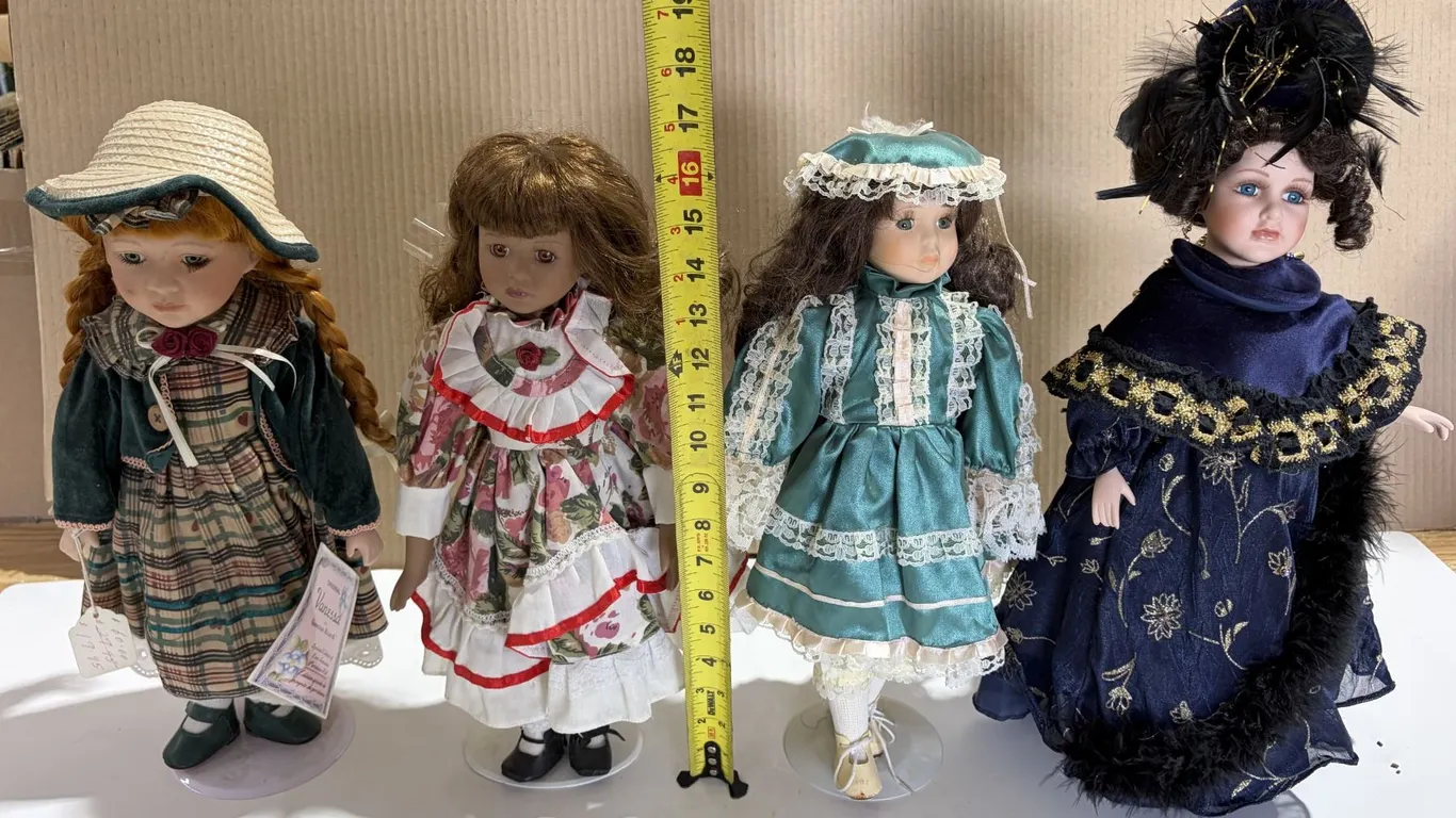 (4) Vintage Porcelain Dolls