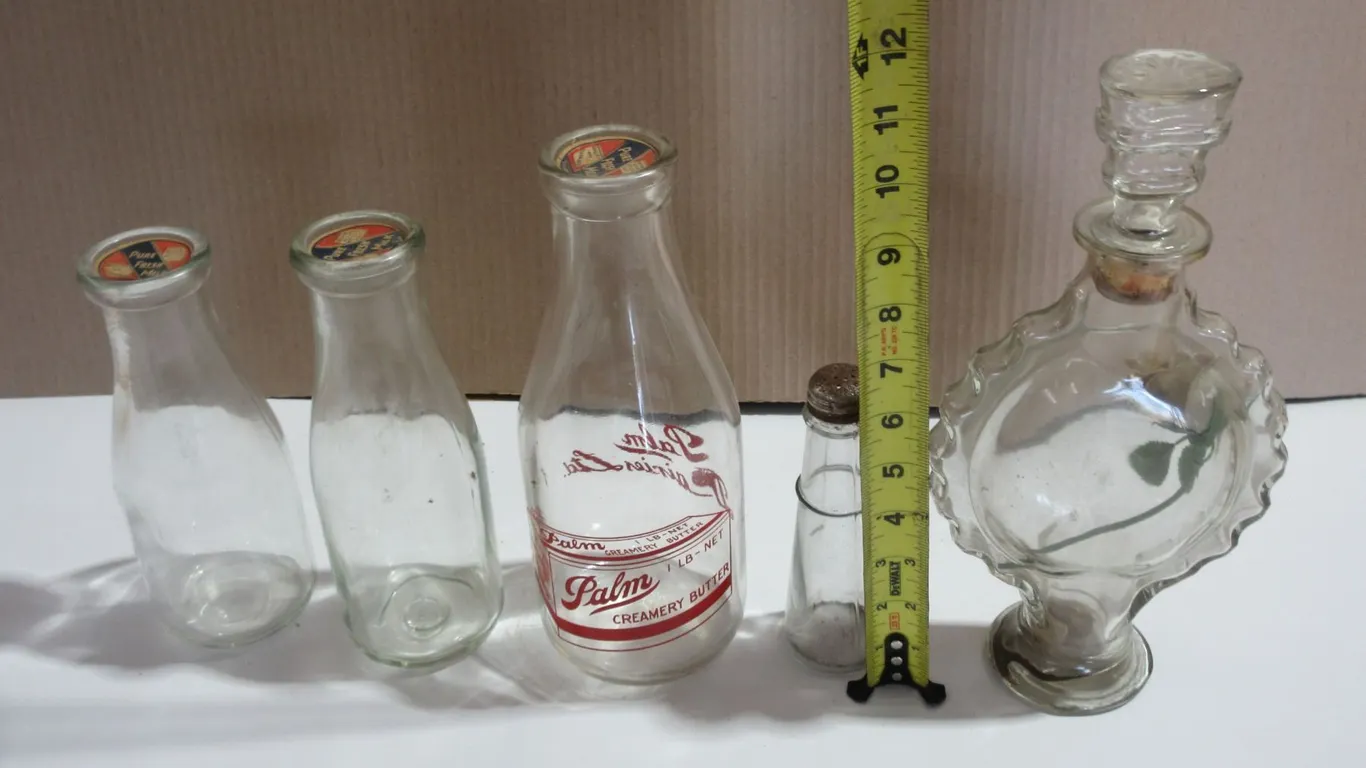 Vintage Glass Lot inc. Dairy Bottles