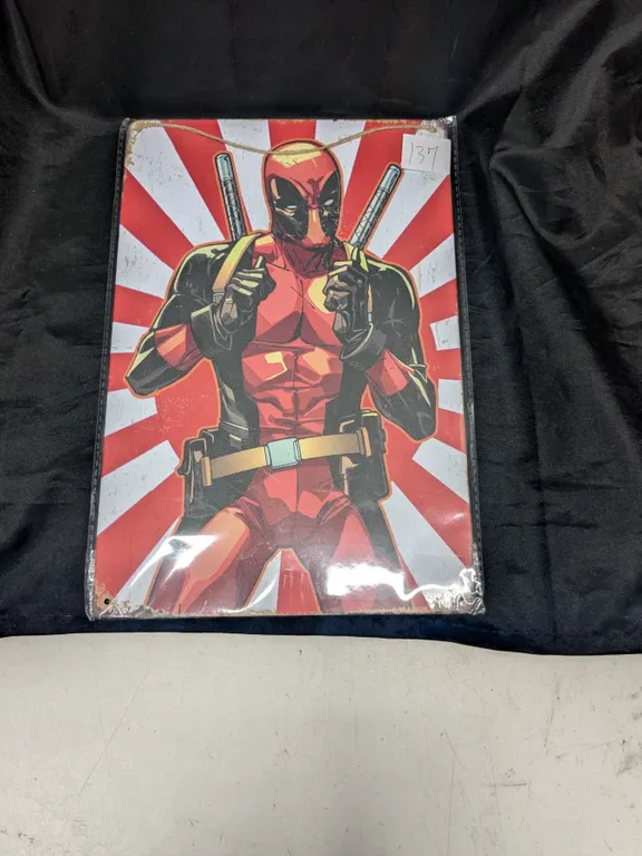 Metal sign, 12x8", Deadpool