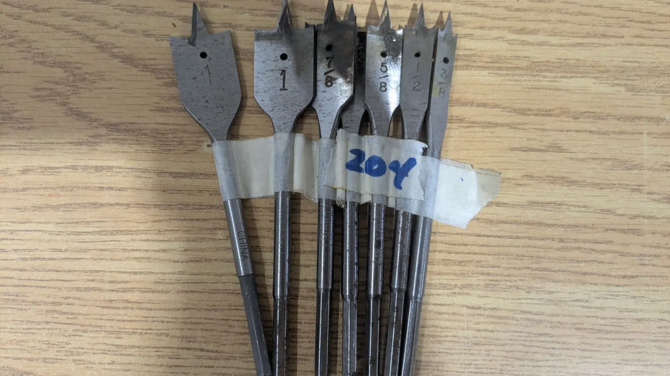 Wood Spade Bit Set – 1”, ?”, ¾”, ?”, ½”, ?[x=#