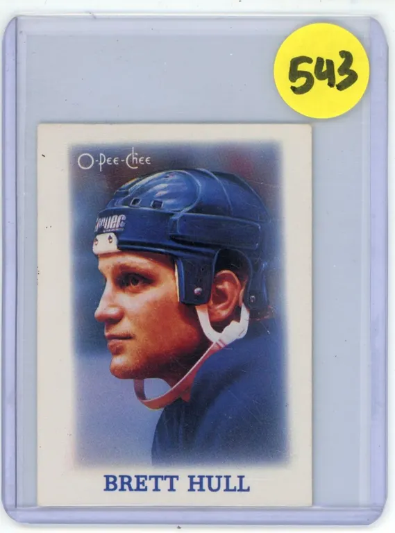 1988 OPC BRETT HULL Mini Rookie Card #16