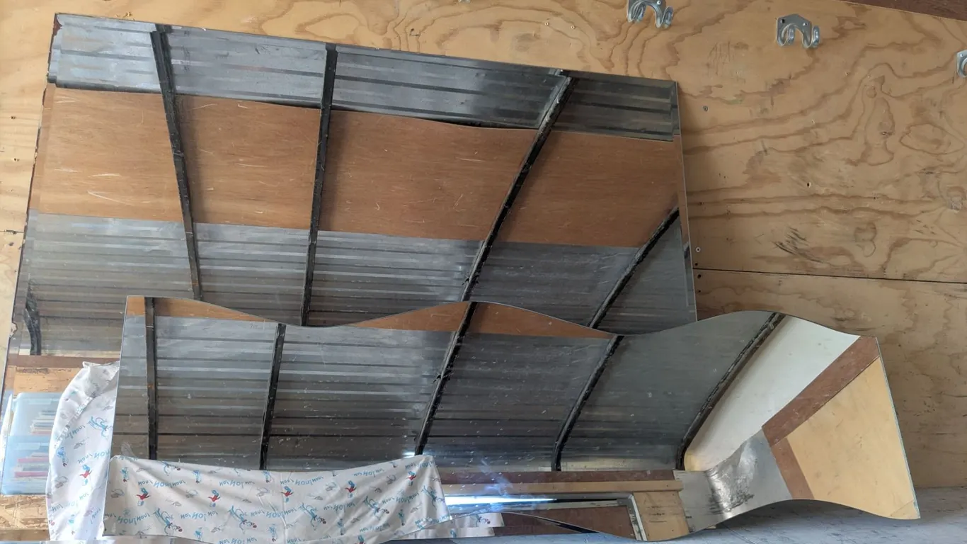(2) Mirrors – 40”x 30” Rectangle, 48”x 12” Wavy