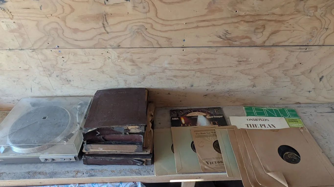Sony Record Player w/ Record Collection (Binders + Loose) – Not Tested