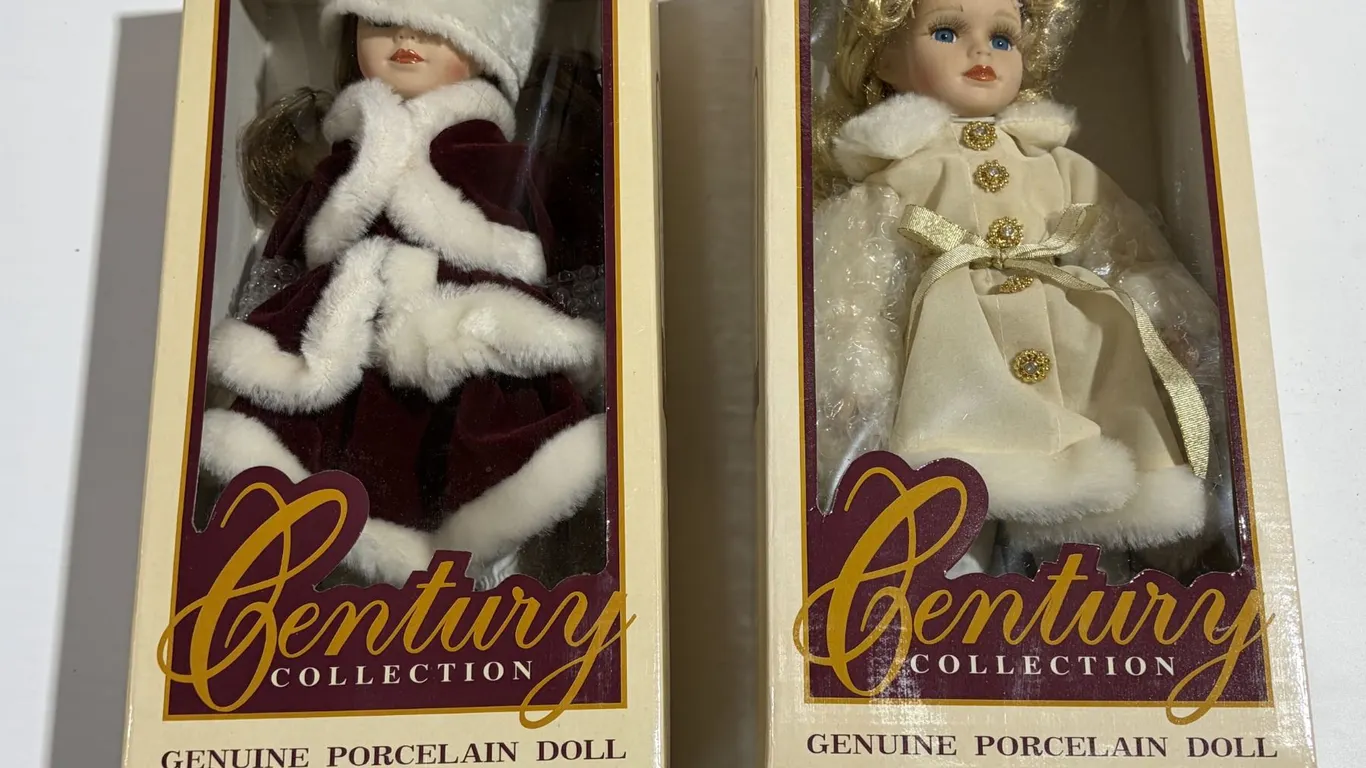(2) Century Collection Genuine Porcelain Dolls in Original Box