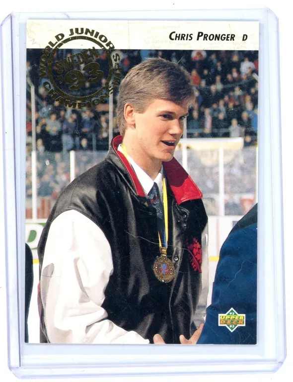 1992-93 UD CHRIS PRONGER World Junior Team Canada (Rookie) Card #591